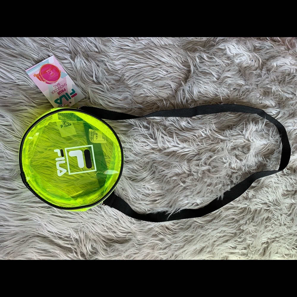 Neon yellow Fila shoulder bag